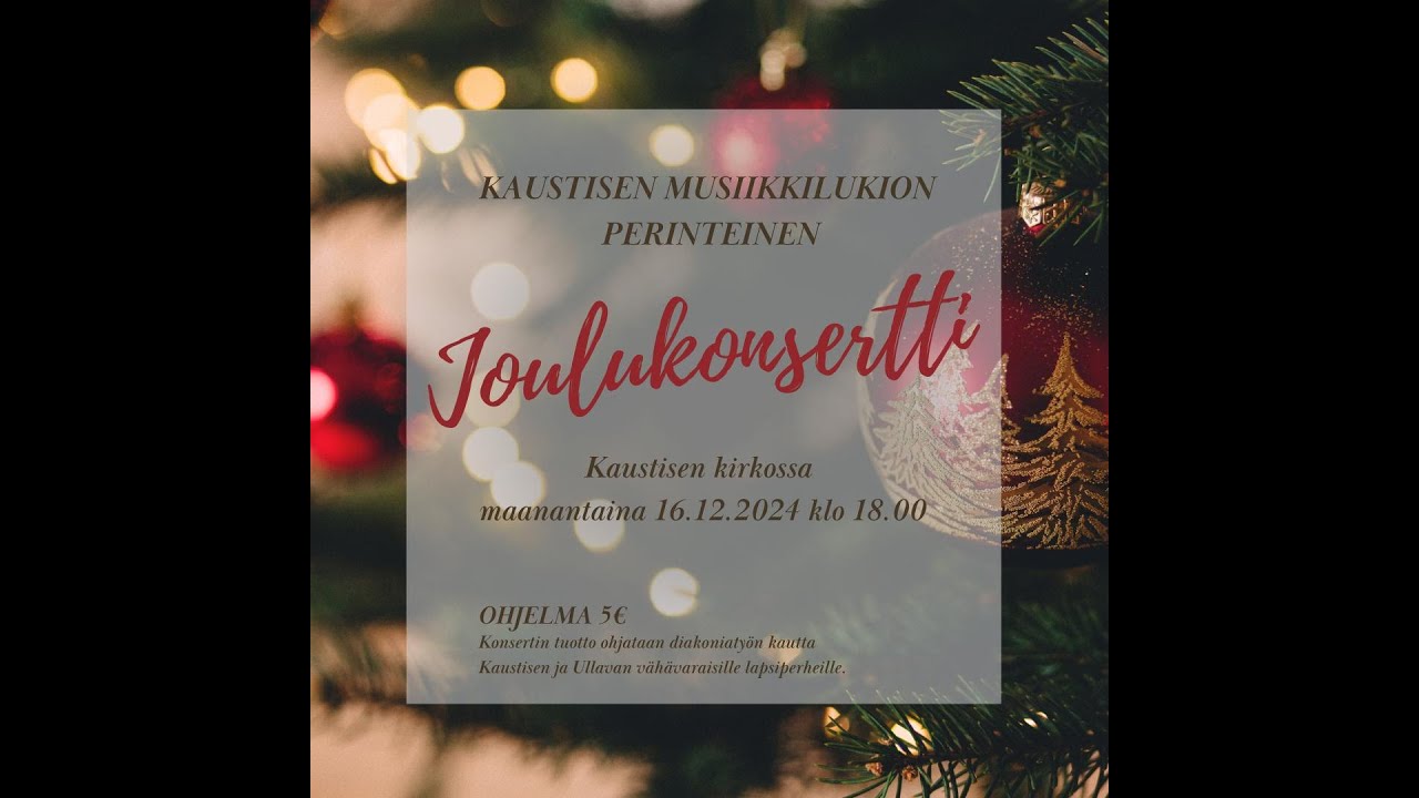 Kaustisen musiikkilukion perinteinen joulukonsertti