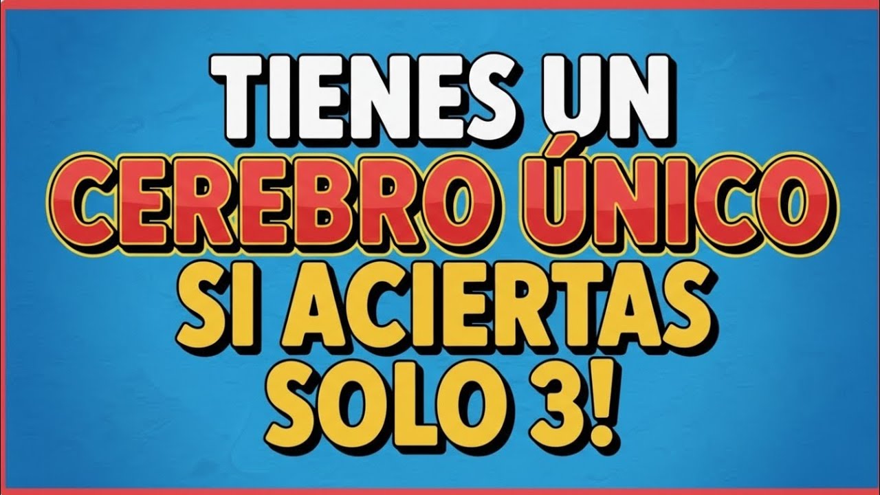 Tienes un Cerebro Único si Aciertas Solo 3 😱 | Test de IQ Extremo