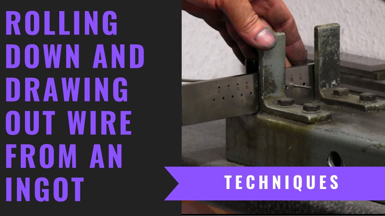 Rolling Down and Drawing Silver Wire - Turn Square Wire Into Round Wire