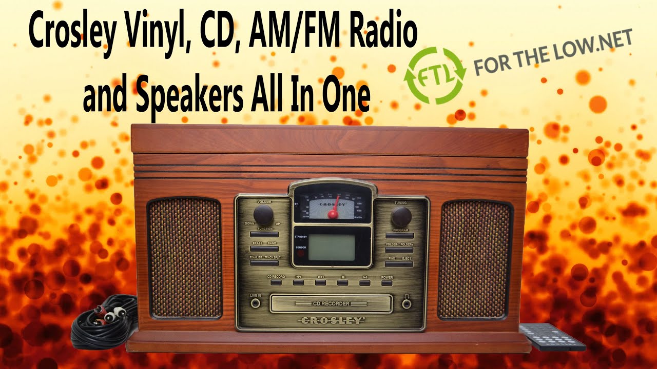 Проигрыватель пластинок Crosley, CD-плеер/рекордер, радио AM/FM, стерео, встроенные динамики, мон...