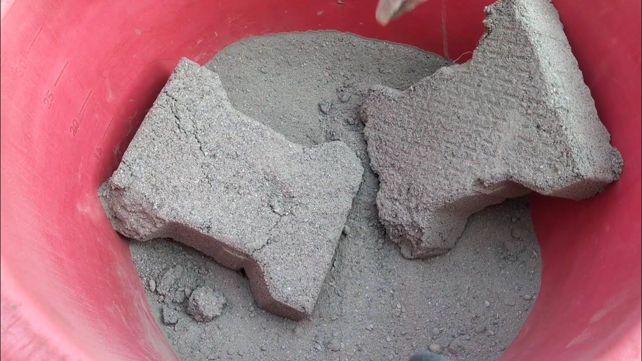 Asmr - Gritty sand cement full dry crumbling