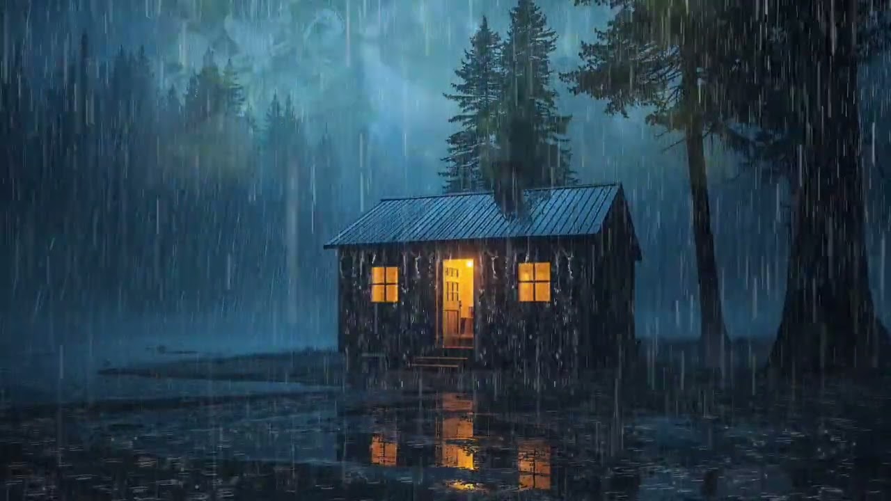 Rain Sounds for Sleeping – Thunderstorm in Forest