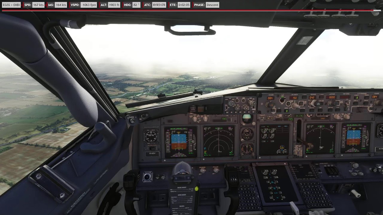 Flight Simulator 737 PMDG |EGSS-EKBI| Hard Landing