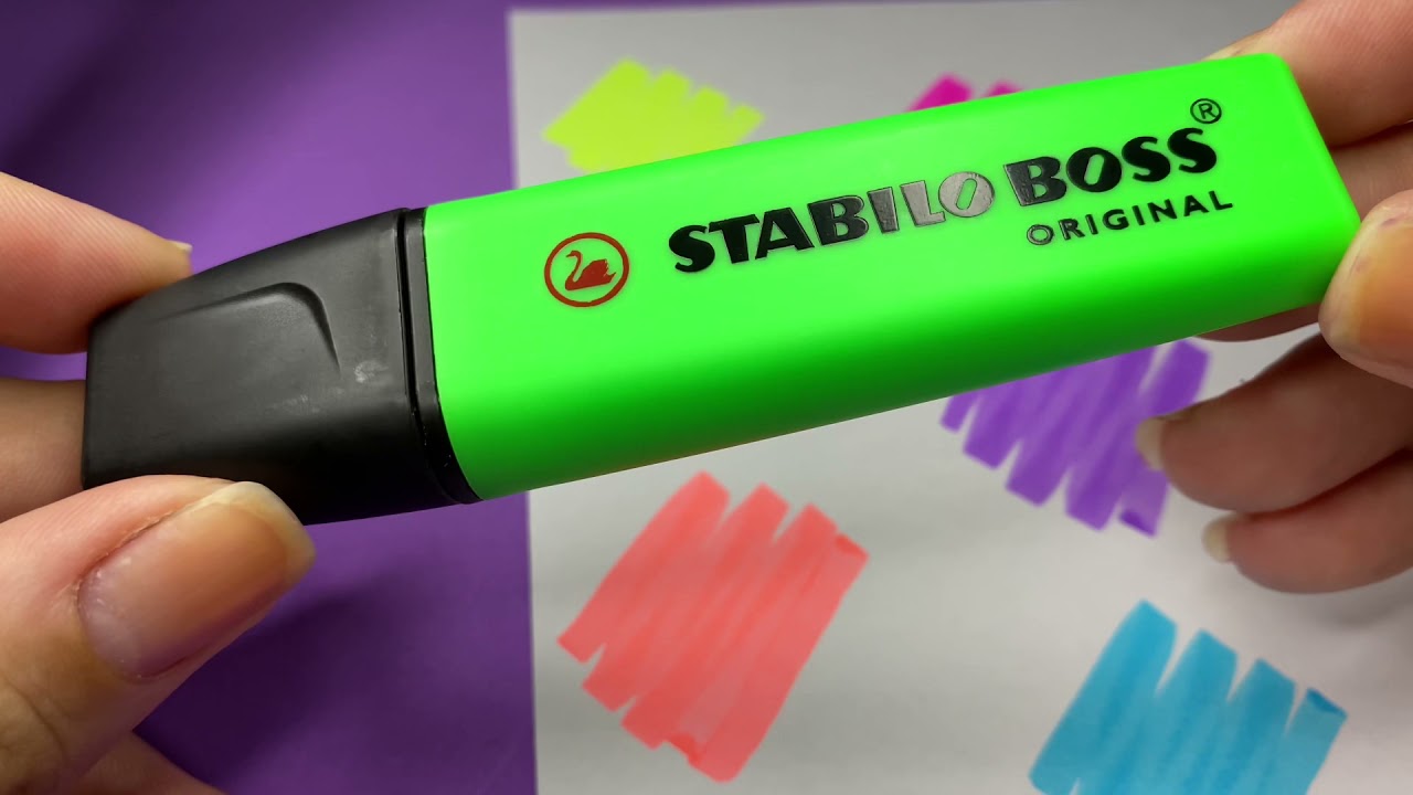Testei todas as 23 Cores do STABILO BOSS !