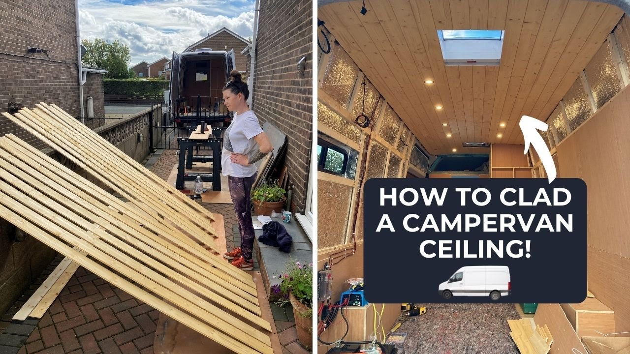 Cladding The Ceiling In Our DIY Van Conversion | Tongue & Groove Style