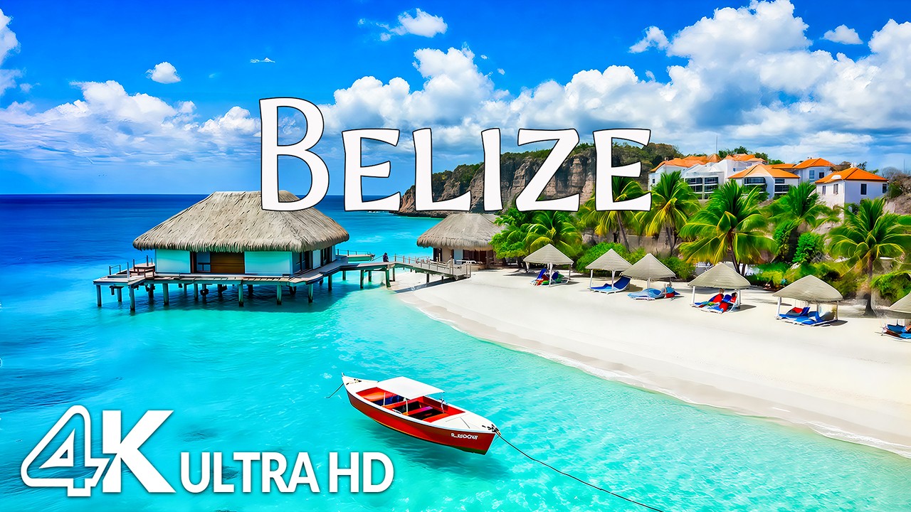 Belize 4K – Vibrant Coral Reefs, Crystal Clear Waters & Caribbean Paradise | Relaxing Music