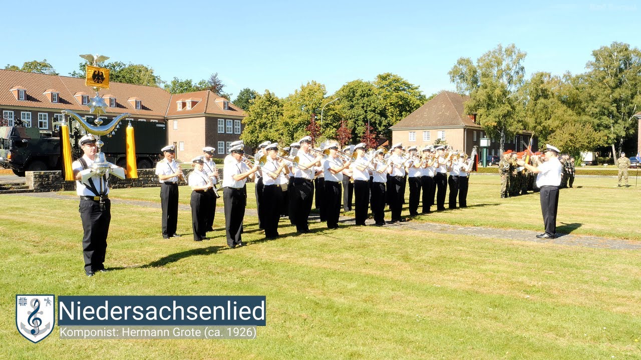 Niedersachsenlied mit Texteinblendungen - Marinemusikkorps Wilhelmshaven - Herzog Widukinds Stamm
