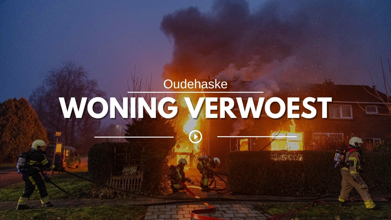 Woning verwoest door brand in Oudehaske