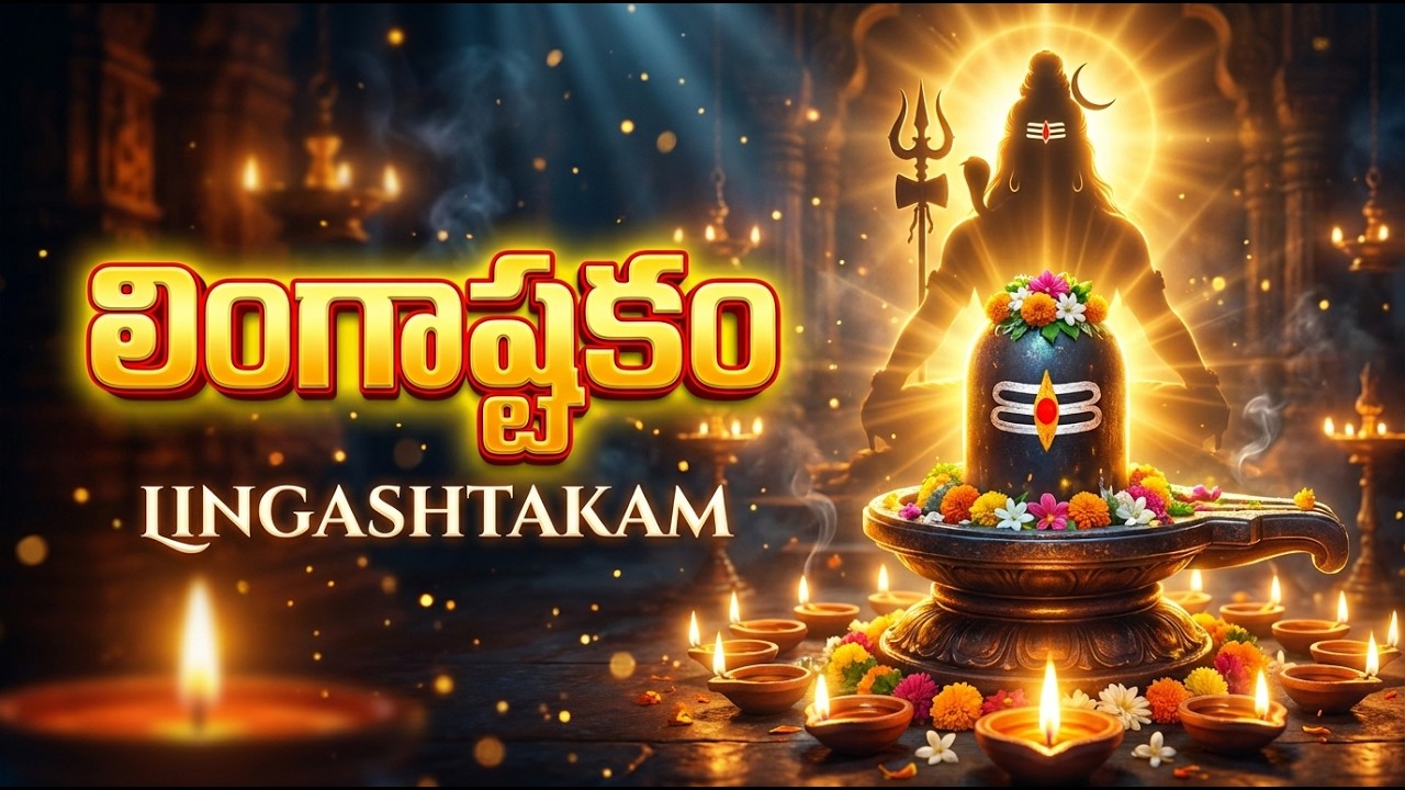 లింగాష్టకం | Lord Shiva Popular Stotra Lingashtakam With Lyrics | Shiva Bhakti Songs Telugu