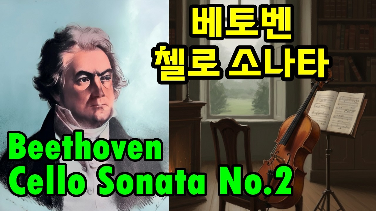 Beethoven - Cello Sonata No.2, in G minor, Op.5, No.2 베토벤 - 첼로 소나타 2번 G단조, Healing music, 치유음악