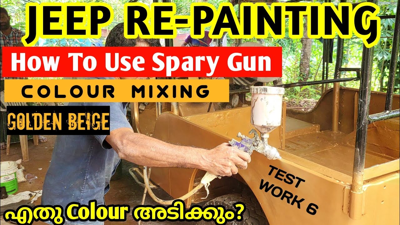 Jeep New Colour Changing | Painting Work | Comprosser Painting | use of Spray Gun #painting #jeep