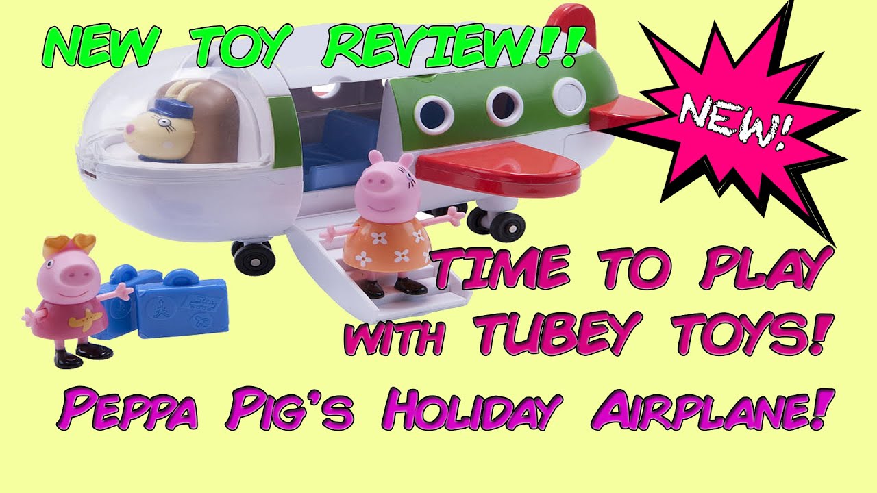 Skit: NEW Peppa Pig's Holiday Plane Toy US Release  Kinder Surprise Eggs Jazwares