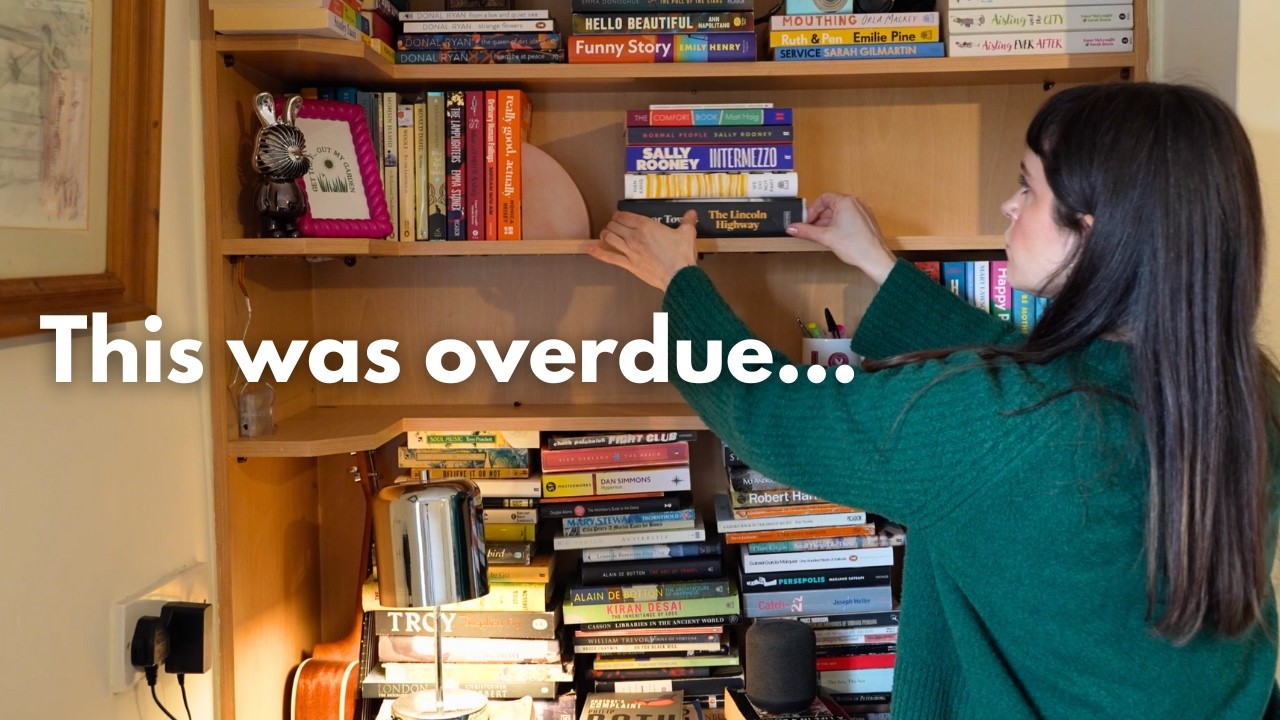 Realistic bookshelf makeover 📚✨ | organising & decorating my shelves