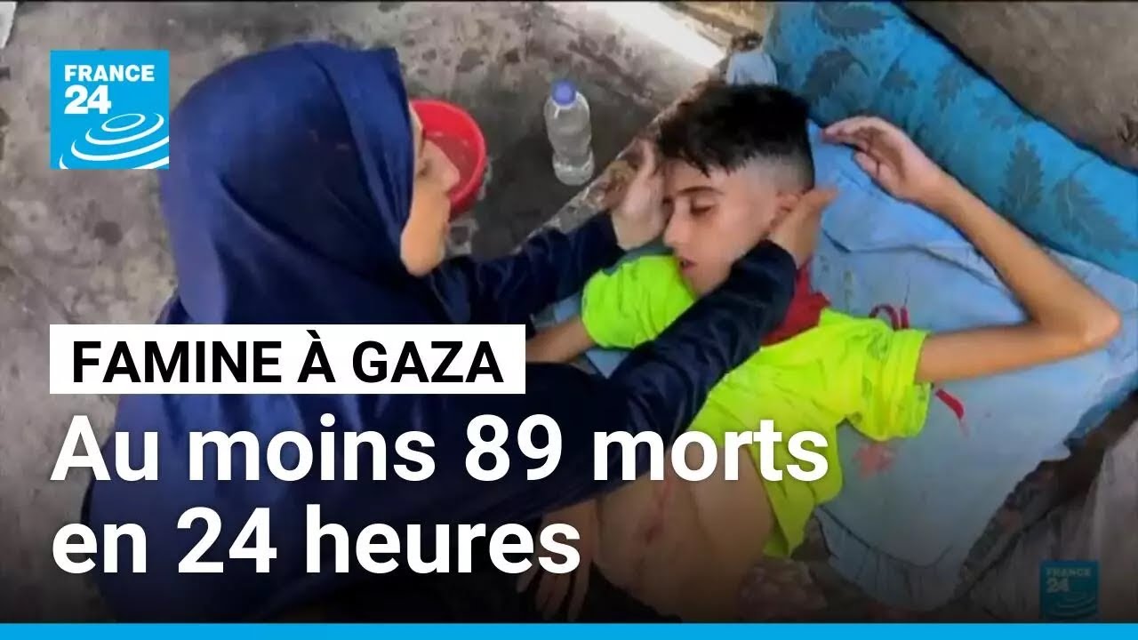 Famine &agrave; Gaza : au moins 89 palestiniens tu&eacute;s en 24 heures &bull; FRANCE 24