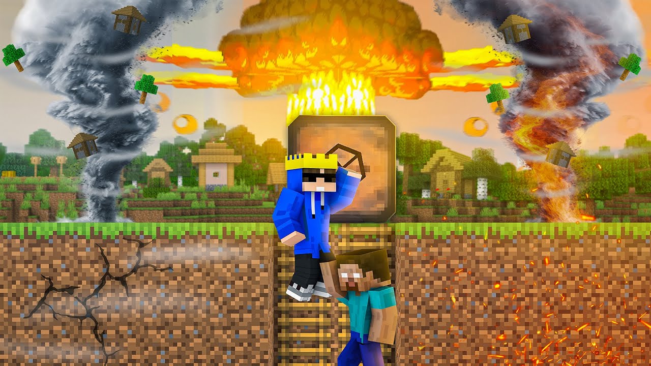 We Created Bunker To Survive Deadliest DISASTERS In Minecraft!