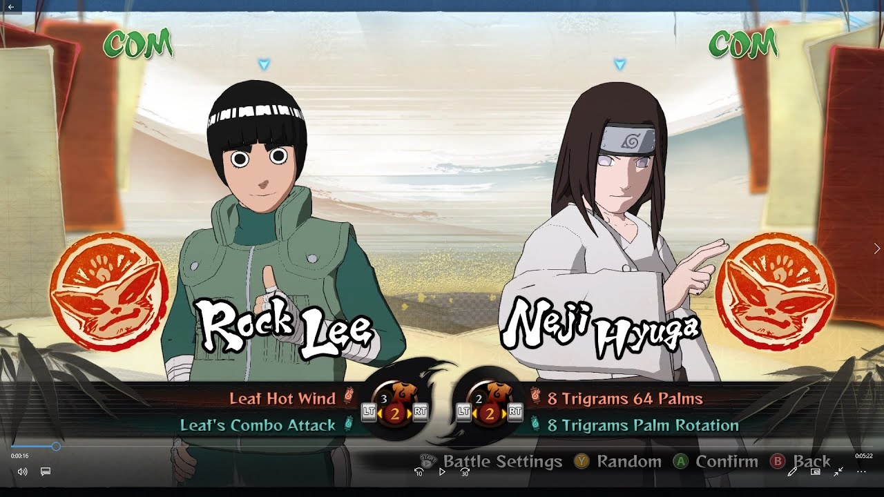 Neji vs Rock Lee — NARUTO SHIPPUDEN Ultimate Ninja STORM 4