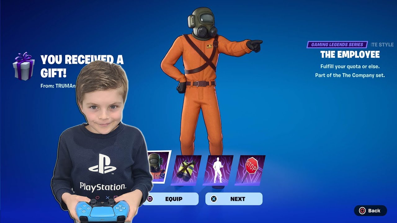 GIFTING My 10 Year Old Kid Fortnite LETHAL COMPANY Skin Bundle FULL GAMEPLAY Unlocking The Employee