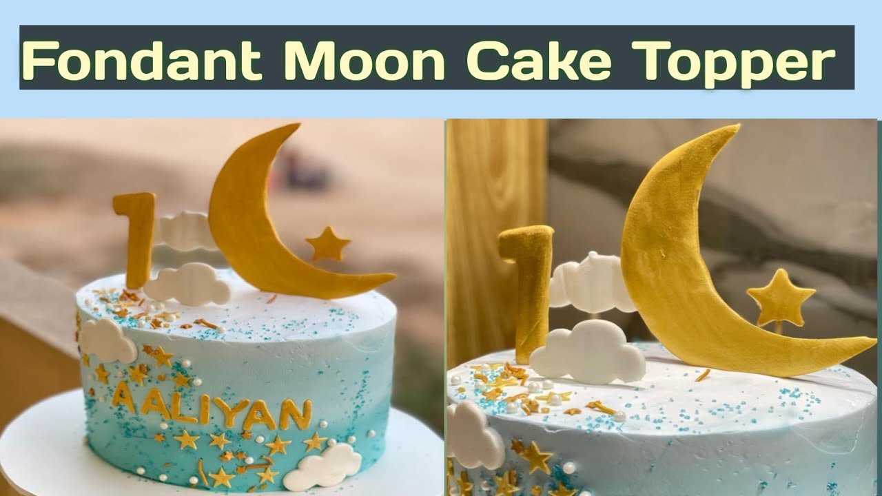 How To Make Moon Cake Topper  | Fondant Moon Cake Topper | Home Bakery By Humera