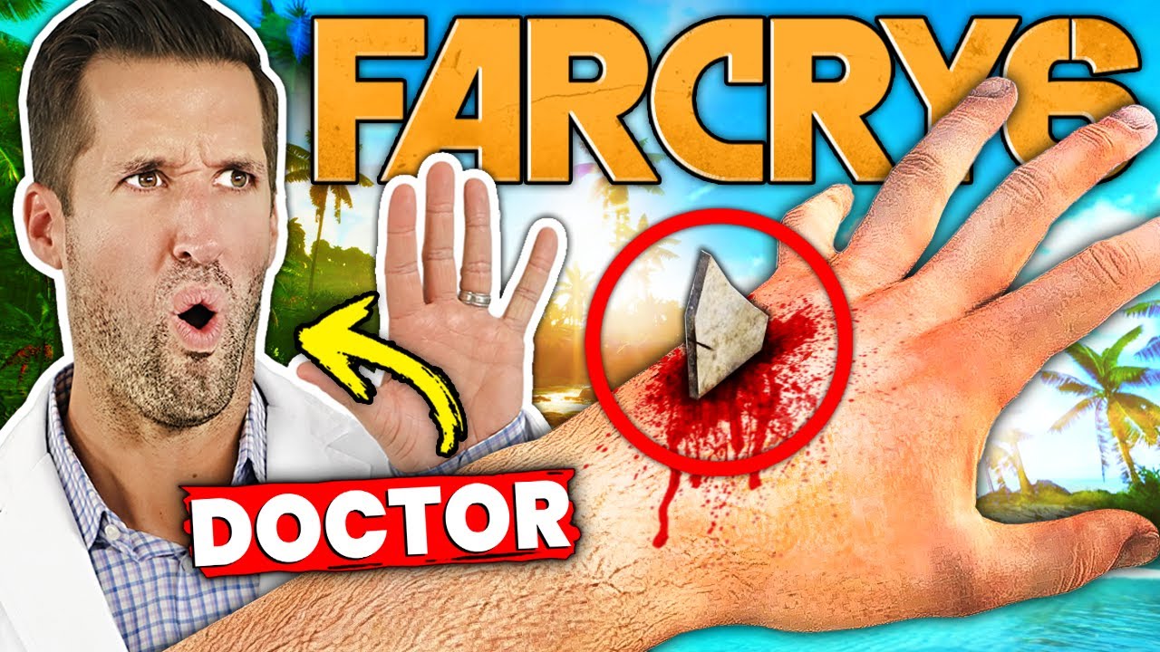 ВРАЧ смотрит самые безумные анимации лечения из Far Cry 6