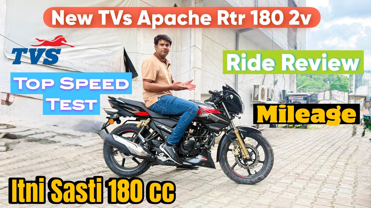 New Tvs Apache Rtr 180 2v Ride Review || Rtr 180 New Gst Price || Top Speed Test || Mileage | 2025