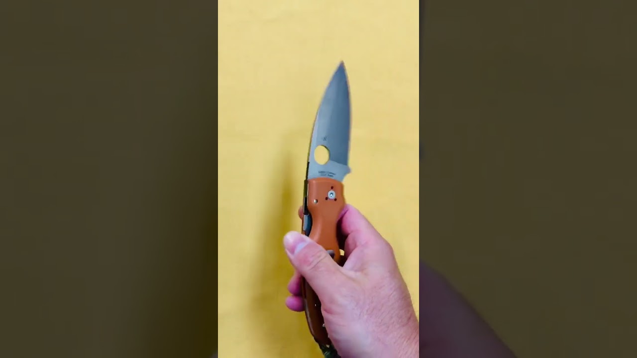 SPYDERCO FOLDER SHAMAN BURNT ORANGE CPM-REX45 STEEL!SPRINT RUN EDITION!