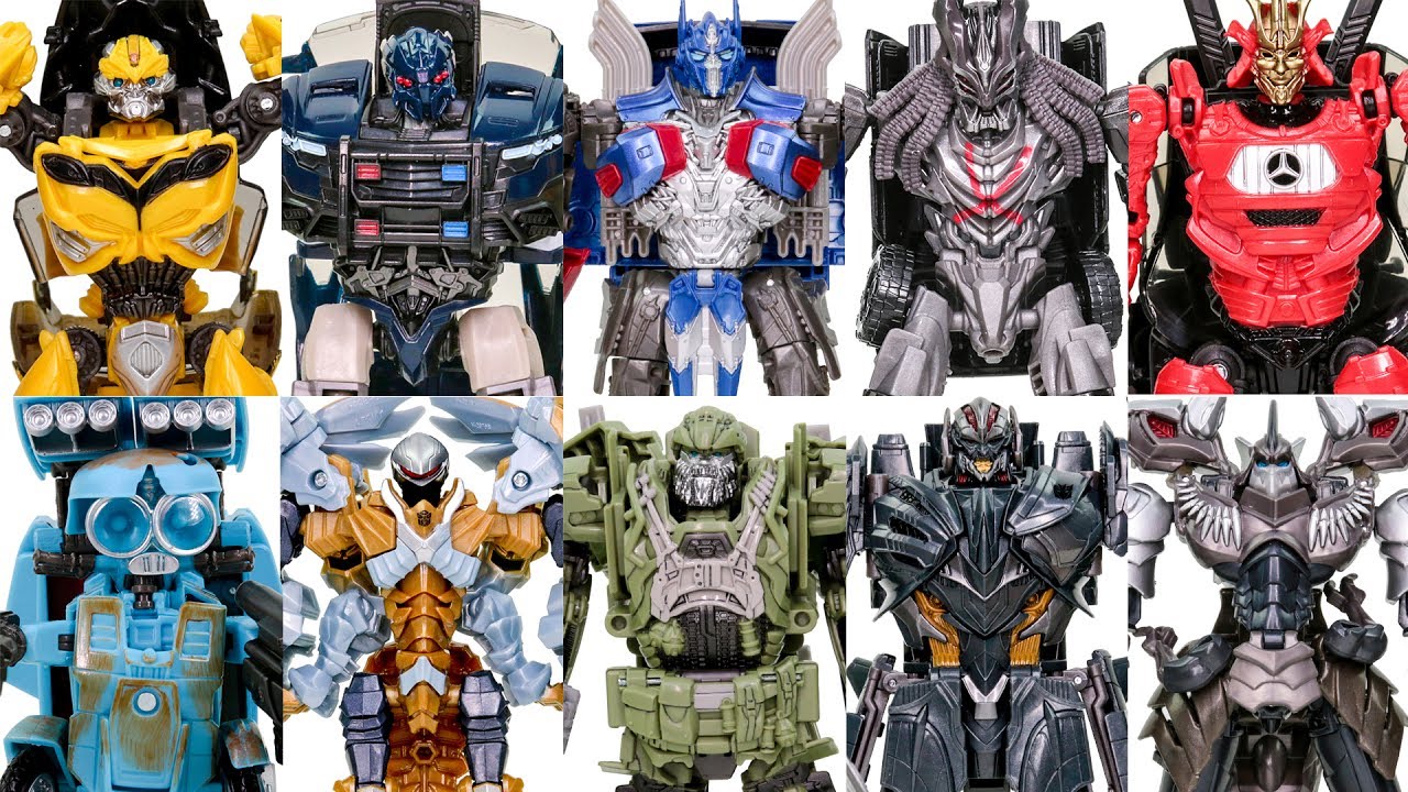 Transformers 5 Movie 10 Robot LastKnight All AutoBot VS Decepticons Opti Mega Bee Sqweeks Transform