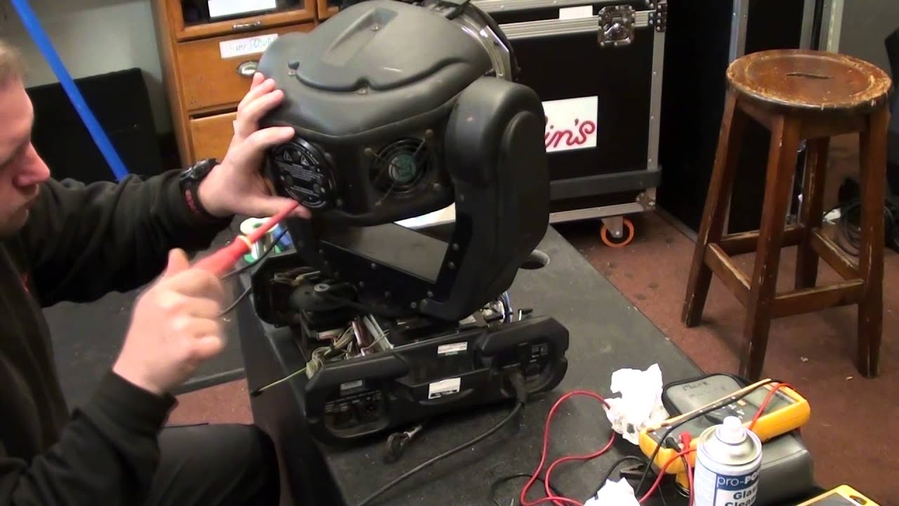 An hour or so of my life fixing stuff. Robe 250 wash moving head fixture.