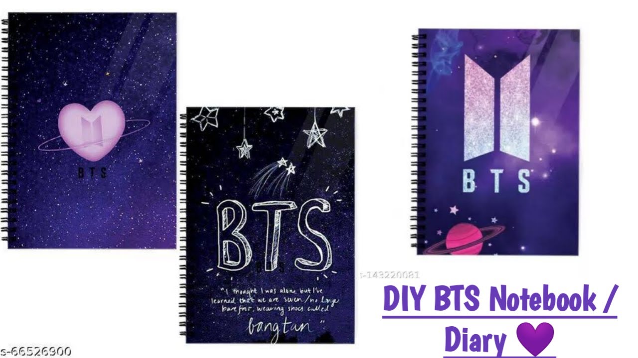 How to make Journal Diary at Home 🌟 DIY BTS Diary 💜 