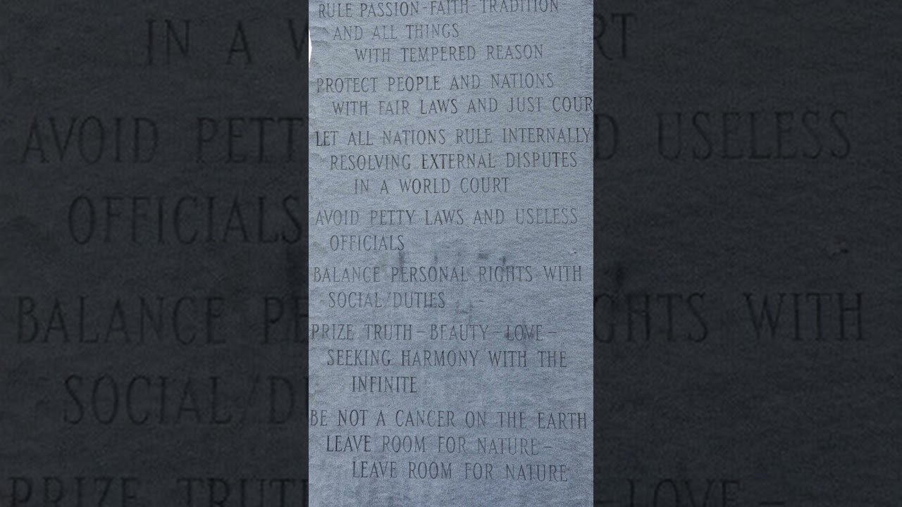 The 10 Rules of The Georgia Guidestones  #history #creepy#conspiracy