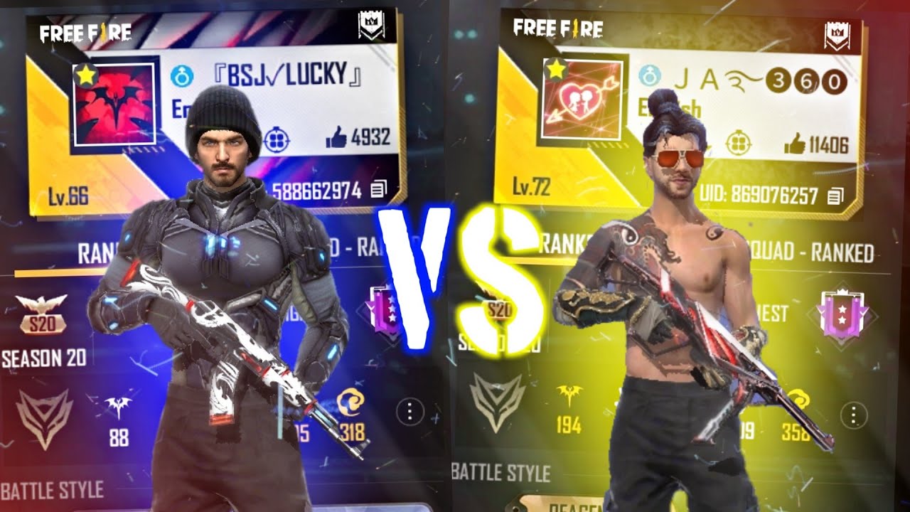 Lucky VS Jadeja || 1 v 1 || Garena Free Fire || BSJ GAMER