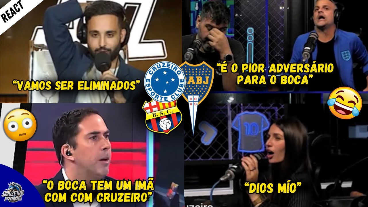 REA&Ccedil;&Otilde;ES DOS ARGETINOS COM SORTEIO DA LIBERTADORES - M&Iacute;DIA VAI A LOUCURA AO VER CRUZEIRO | REACT