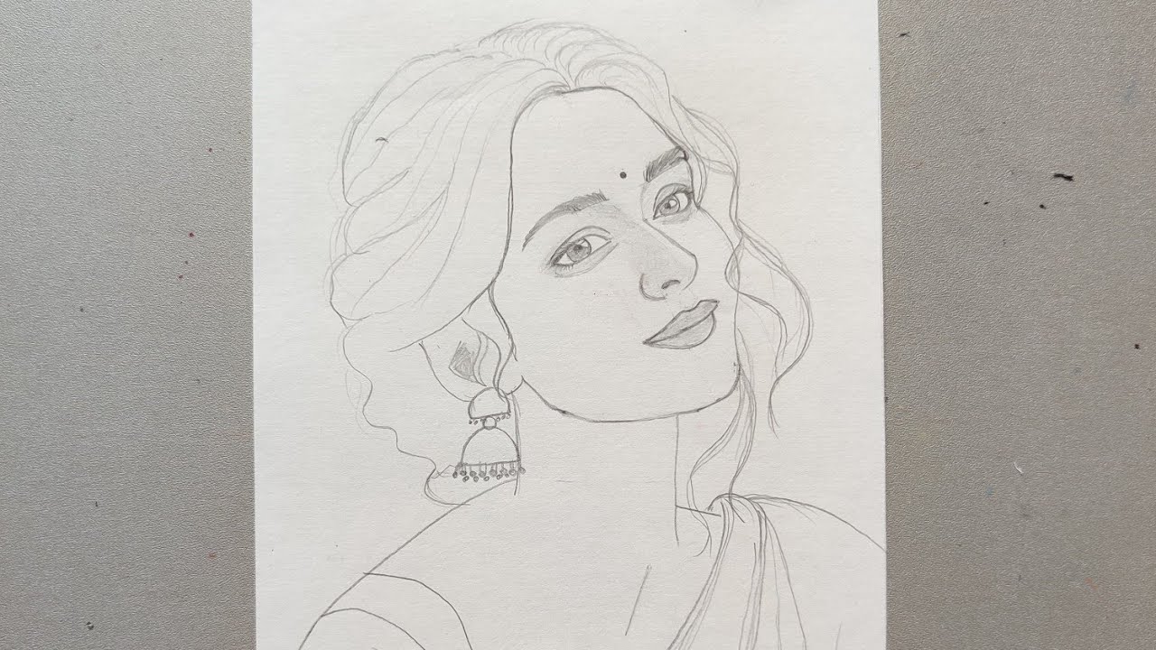 Beautiful girl drawing tutorial. Requested video. How to draw face. girl drawing