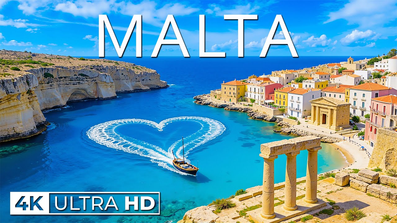 [4K] Malta 2026 🇲🇹 | Historic Mediterranean Coast, Turquoise Sea & Deep House Vibes