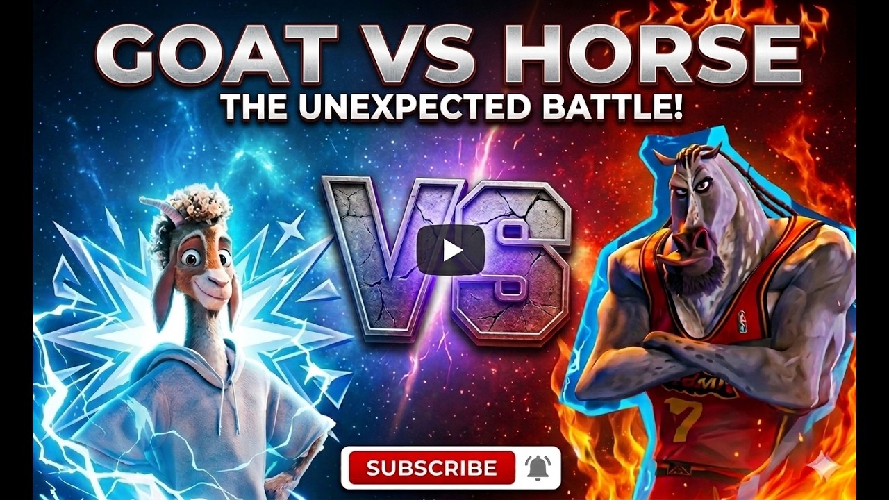 Little Goat vs Giant Horse 🐐 | Funny Cartoon Battle!