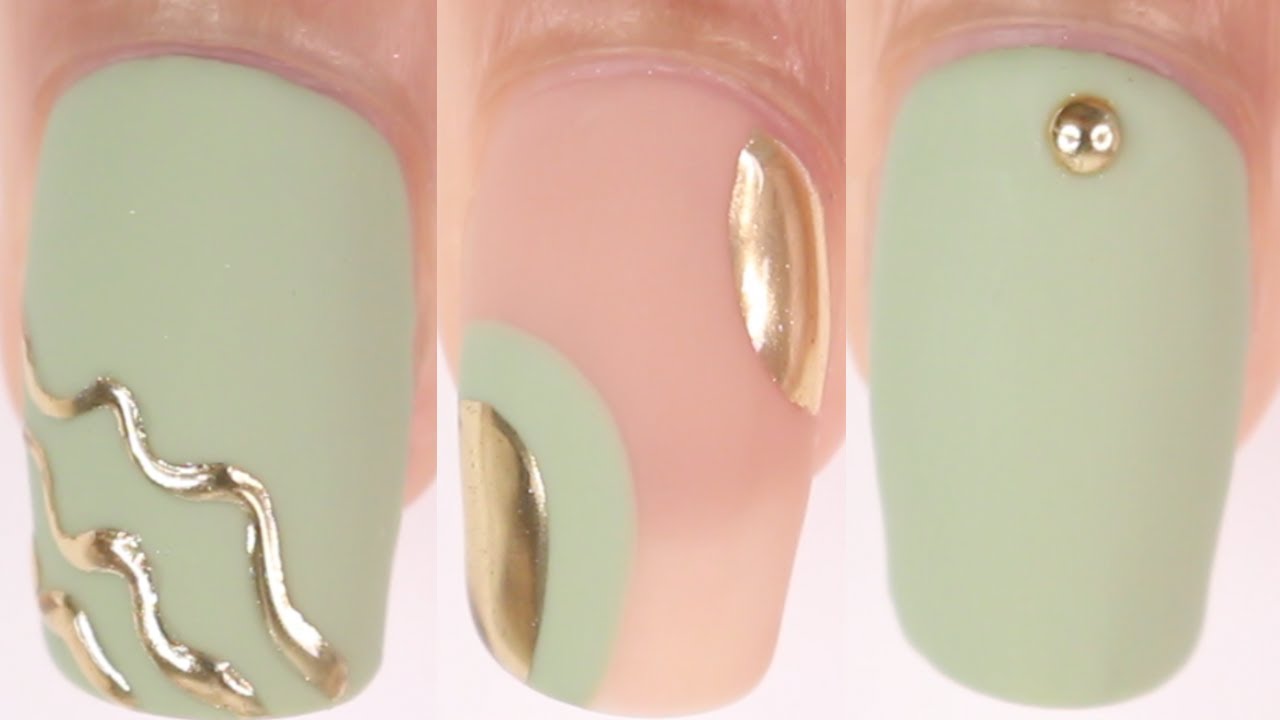 5 TRENDY NAIL ART DESIGNS | new nail art compilation using gel nail polish at home | chrome nail art