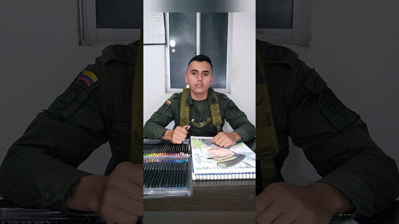 Dibujando Retrato General Jorge Luis Vargas Valencia