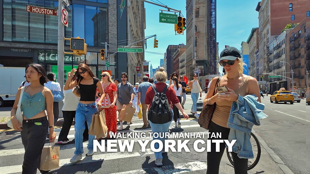 NEW YORK CITY WALKING TOUR MANHATTAN Union Square, Broadway, SoHo, Times Square, 8th Avenue, 4K