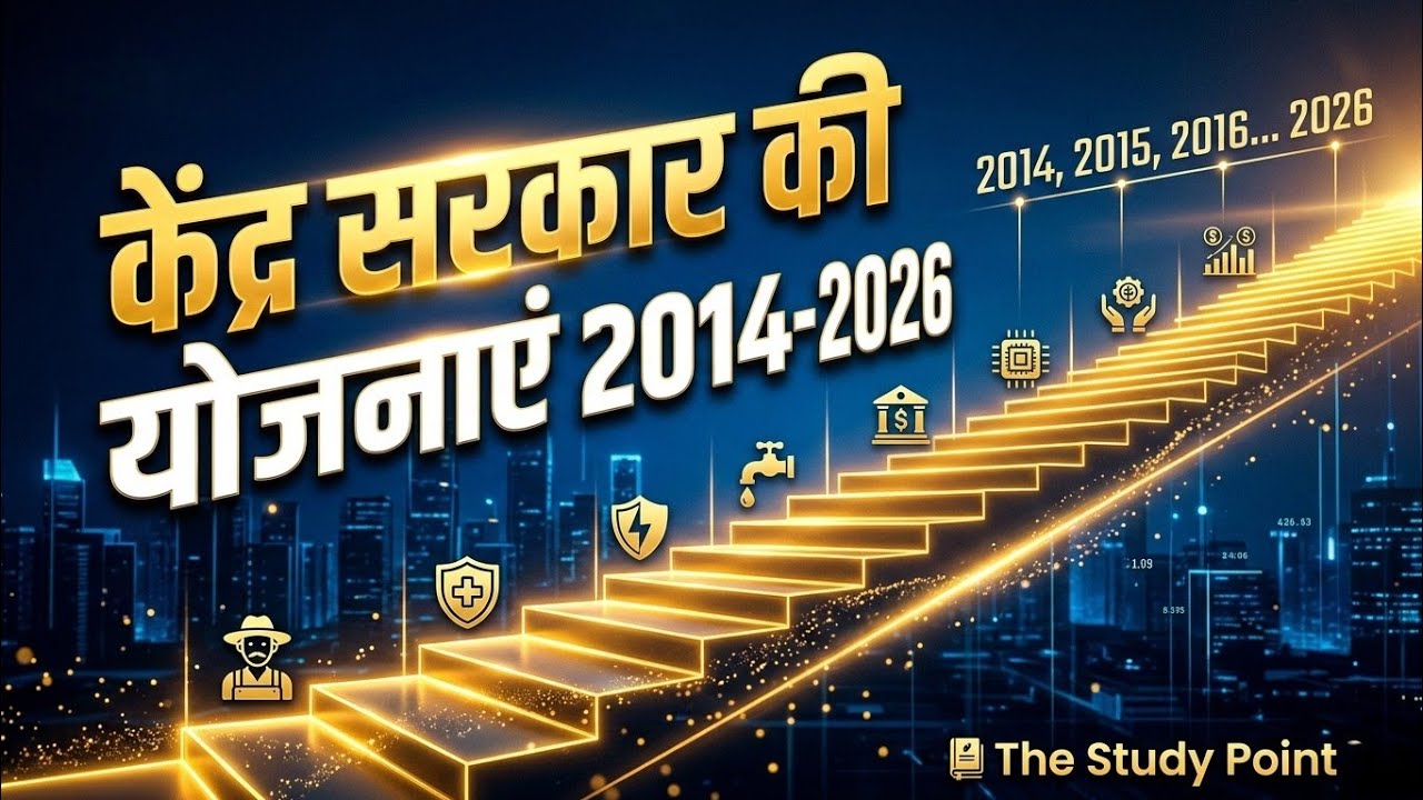 2014 से 2026 तक केंद्र सरकार की सभी योजनाएं | Complete Government Schemes List | UPSC, SSC, Railway