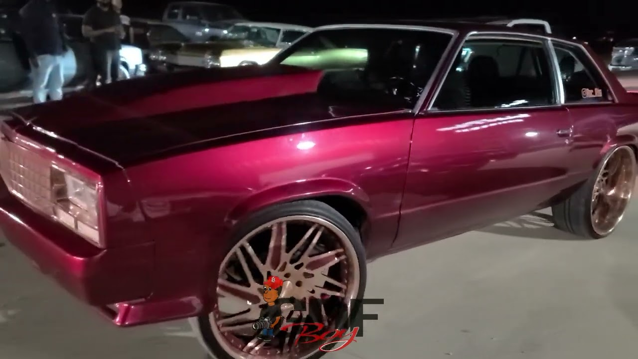 Candy Red Chevy Malibu on Rose Gold LB Forged 24s with 7" lips