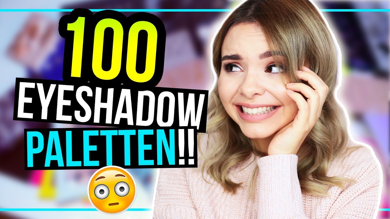 100 LIDSCHATTEN PALETTEN 😳 MAKEUP AUSSORTIEREN #1 + Verlosung - #GLOWvember