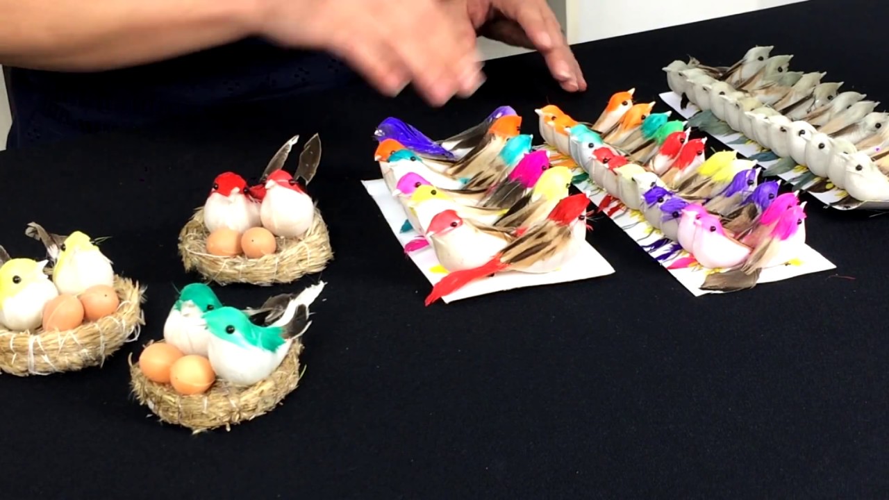Passarinhos Artificiais para Projetos Criativos de Decoração e Artesanato
