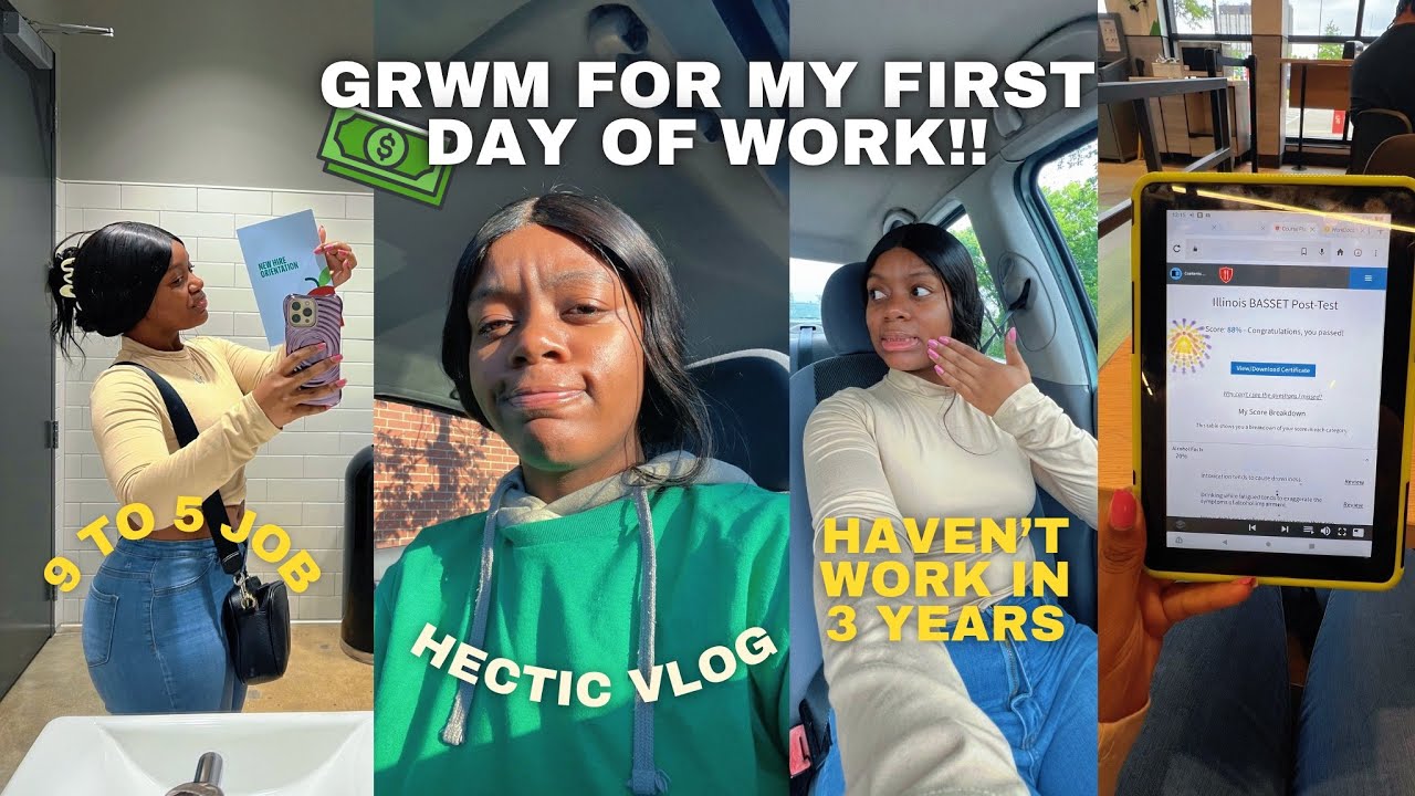 HECTIC Grwm! my first day at my 9 to 5 JOB! 
