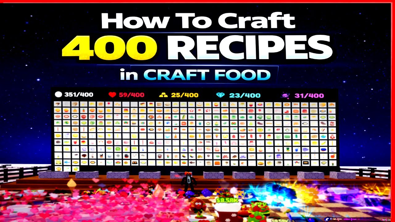 How To Make 400 RECIPES in CRAFT FOOD ROBLOX [Unlock New Recipe] [walkthrough]