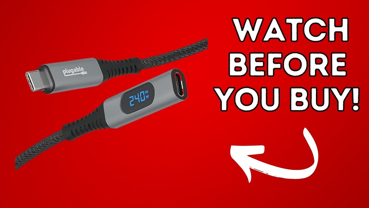 plugable USB C Extension Cable 3.3 Ft, Digital Power Meter Tester | Product Review