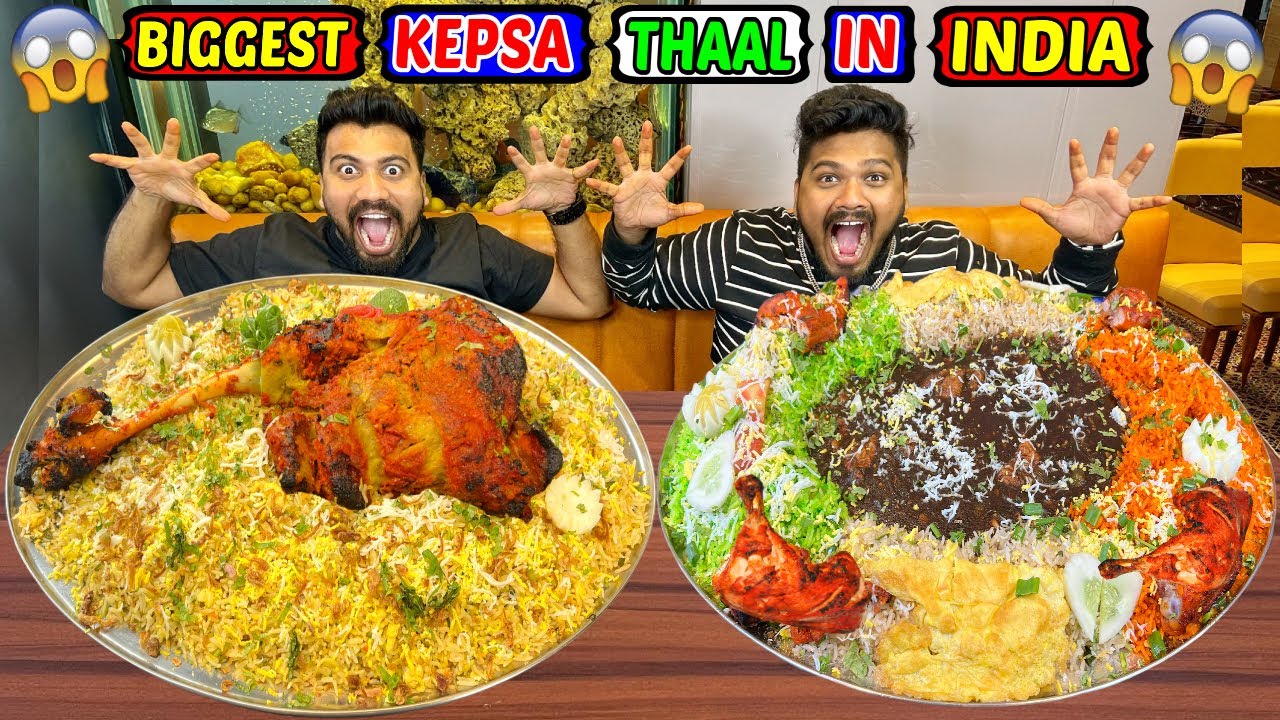 BIGGEST KEPSA THAAL IN INDIA CHALLENGE | MASSIVE KEPSA THALI EATING COMPETITION (Ep-483)