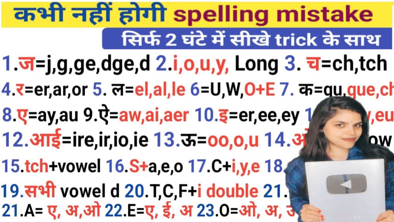 Spelling Mistakes In English | Spelling Rules | English tricks/How To Solve/Spelling kaise Sudhare