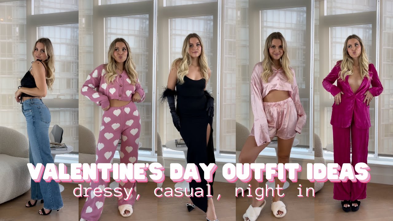 VALENTINES DAY OUTFIT IDEAS: date night, GNO and night in try on & style haul