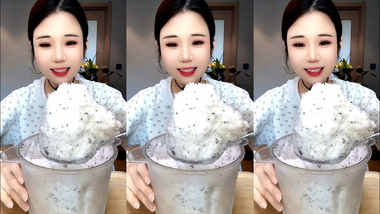 ASMR WHITE ICE EATING YY 
