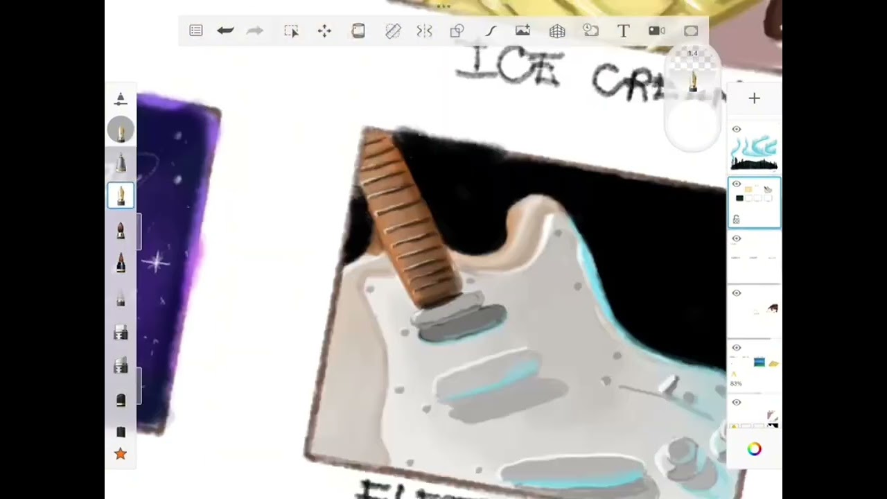 Electric Guitar Graphic Art #graphicdesign #graphics #graphicart