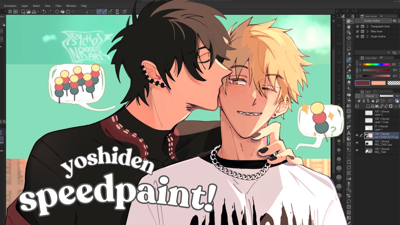 yoshida x denji 🦷 chainsaw man speedpaint + rambly voiceover!